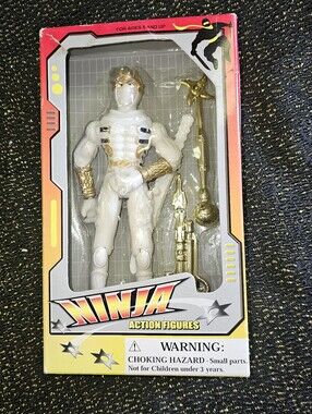 Ninja Action Figure with Gold Accents - White and Gold